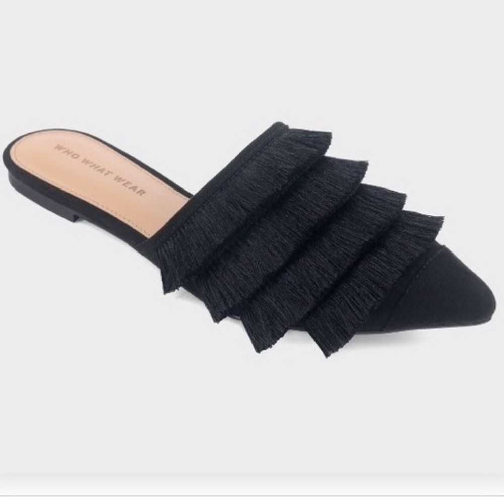 Fringe Toe Ballet Flat